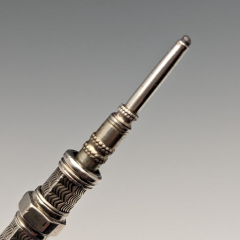 英國古董自動鉛筆紅色玻璃裝飾伸縮 81-98 毫米